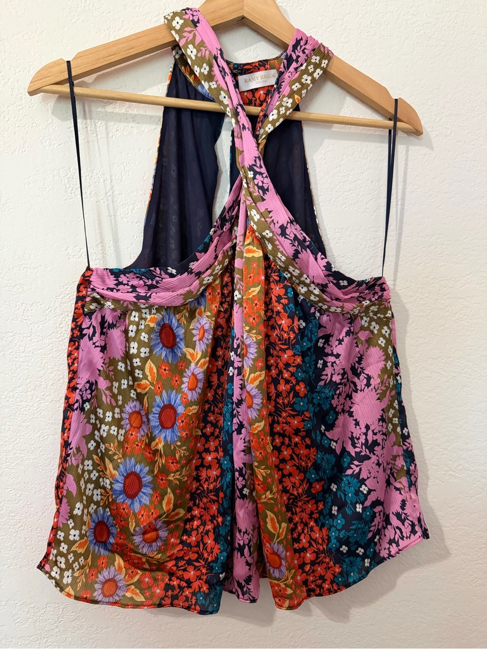 Ramy Brook Multicolor Floral Halter Tank Top - Size L